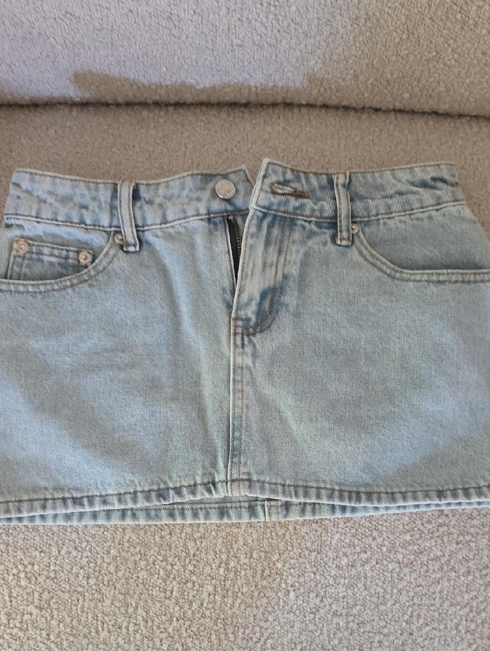 Light Blue Denim Mini Skirt - Classic Casual